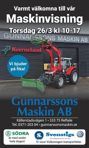 Maskinvisning 26/3